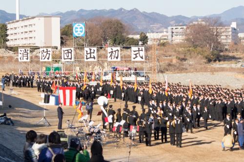 八王子消防団出初式2016年分列行進