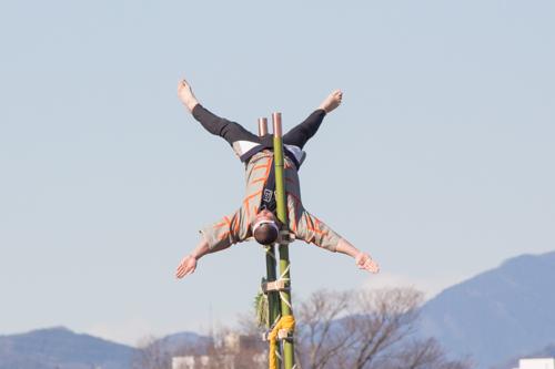 八王子消防団出初式2016年はしご乗り